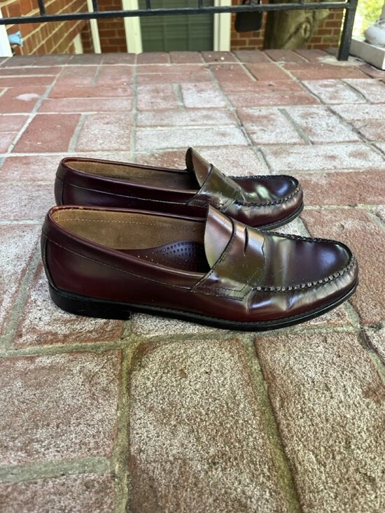 Bass Weejuns Logan Cordovan/burgandy Leather Penny Loafer Men\'s Size 11.5 D main image 5
